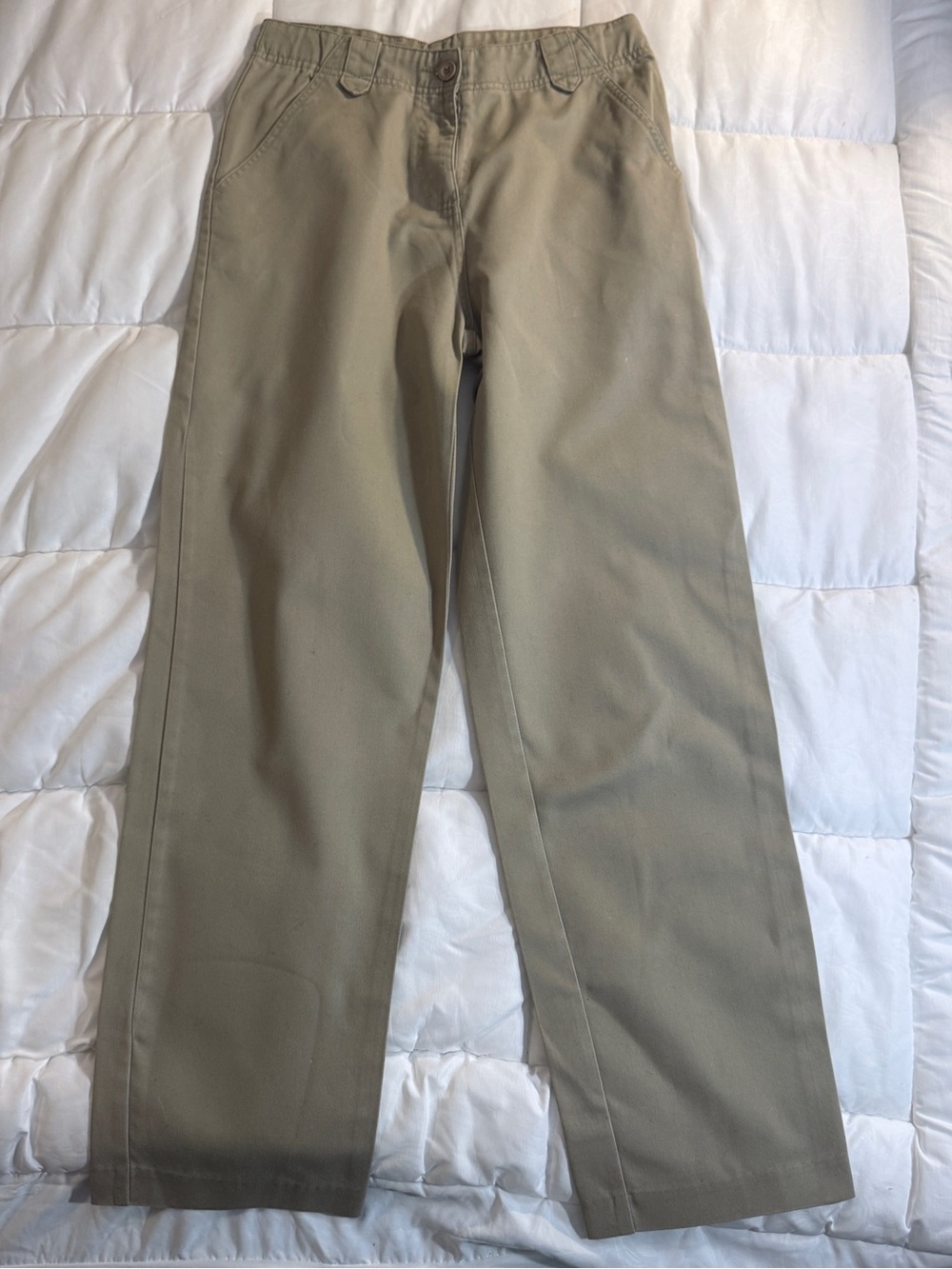 Universal School Uniform Boys Size 18 Khaki Pants | Elastic Back Waist